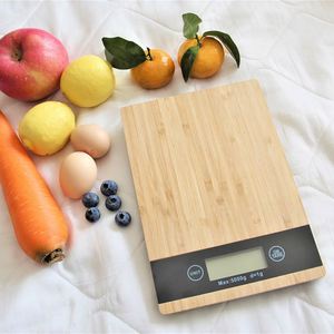 เครื่องชั่งครัวดิจิตอลอัจฉริยะ 5 กก. แบบไม้ ยอดนิยม สำหรับชั่งน้ำหนักอาหาร ใช้สำหรับทำขนมและทำอาหาร - Product Image 3