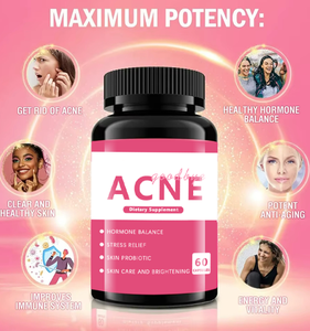 Suplemen ekstrak <span class=keywords><strong>Herbal</strong></span> kapsul dukungan jerawat Vegan Label pribadi untuk perawatan kulit dewasa produk kecantikan efektif antioksidan - Product Image 4