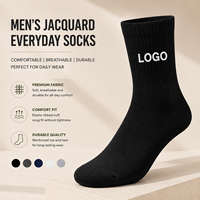 Fabricant de chaussettes personnalisées de haute qualité, chaussettes en jacquard pour hommes, chaussettes décontractées à la mode avec logo, chaussettes en coton OEM ODM