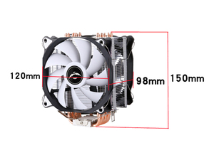 QiuzAim 120mm Ventiladores duales <span class=keywords><strong>CPU</strong></span> Cooler 6 Tubos de calor <span class=keywords><strong>Intel</strong></span> LGA E5 2011/2011-V4/2099 X79/X99/X299 AMD AM3/AM4 RGB Air Heatsink PC - Product Image 6