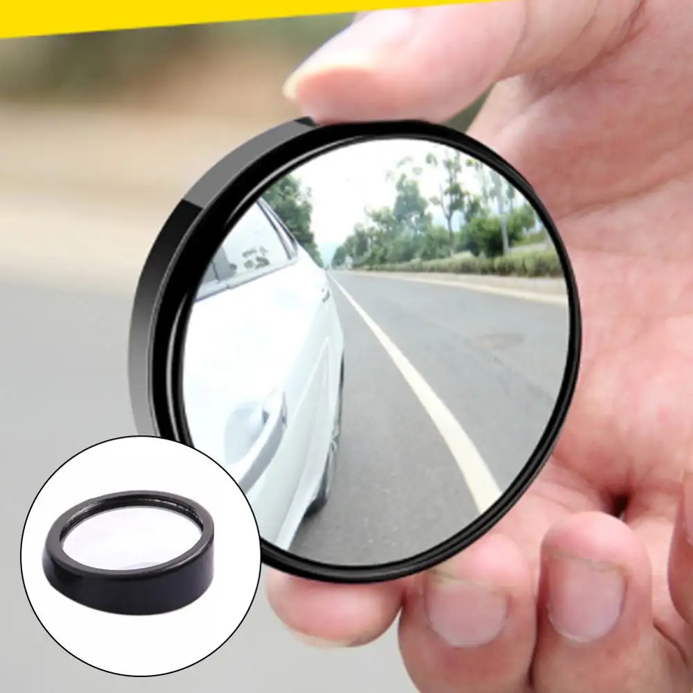 QY سيارة مرآة نقطة عمياء درجة واسعة زاوية مستديرة مرآة محدبة صغيرة مستديرة الجانب العمياء مرآة الرؤية الخلفية وقوف السيارات