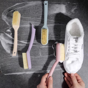 Household <b>soft</b>-bristled <b>shoe</b> brush, bathroom long-handled <b>shoe</b> brush, plastic <b>shoe</b> brush, can be hung on clothes, - Product Image 1