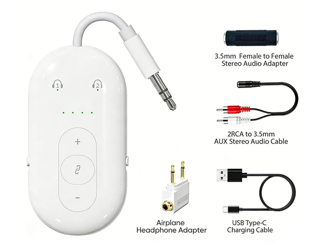 Qualcomm QCC 5.4 Audiophile Audio Receiver AptX HD 24bit HiFi Wireless Adapter for Home Theater Airplane Car Earphone