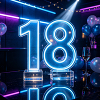 Letras y Números Luminosos LED RGB de 3 y 4 Pies, con Marco Metálico, para Decoración de Fiestas de Cumpleaños y Bodas