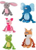 Nouveau design Jouets interactifs en peluche pour animaux de compagnie Jouet à mâcher coloré pour chiens agressifs Jouets en peluche pour animaux