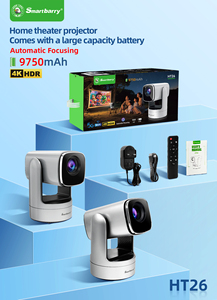 HT26 แอนดรอยด์ 11.0 สมาร์ทโปรเจคเตอร์ 4K รองรับ 200 ANSI ความสว่างสูงแบบพกพา HD โปรเจคเตอร์วิดีโออินเตอร์เน็ตไร้สายโฮม โฮม ซีนีม่า บีม - Product Image 5