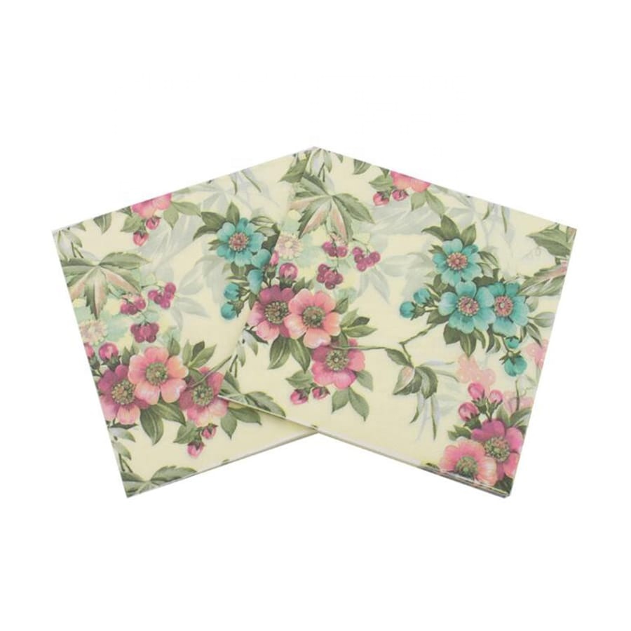 33x33 см 2-х слойный коктейль напитков цветочный декоративные бумажные салфетки для свадебного торжества и дня рождения ужин обед