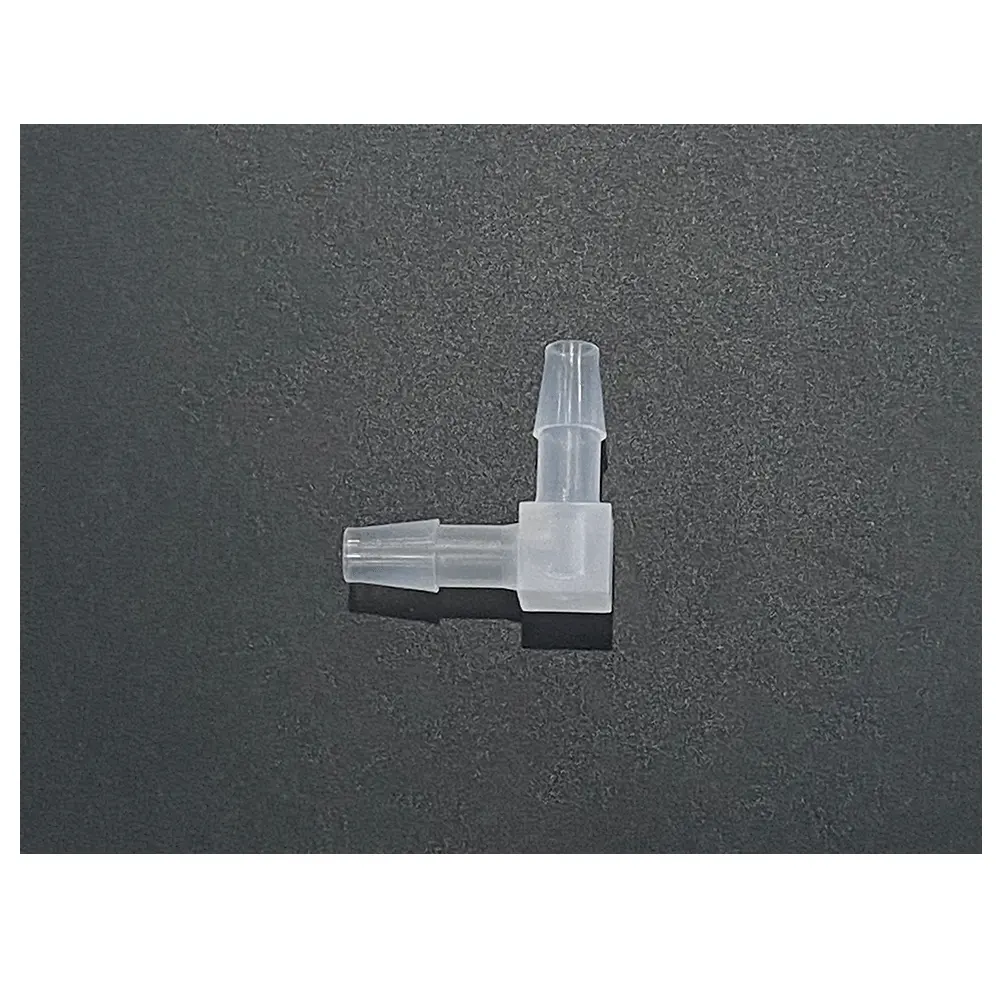 Plastik 1/8 "3.2mm kolay montaj hortum diken 2 yollu L şekli 90 derece dikenli dirsek viraj boru bağlantı parçası boru bağlantıları 