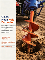 Tarière spirale série 1WX montée sur tracteur, attelage 3 points, entraînement par prise de force, haute efficacité et économie de main-d'œuvre pour la plantation d'arbres