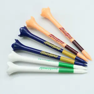 Low MOQ Großhandel Bunte kurze Golf Tees Kunststoff Gute Qualität Custom Golf Kunststoff Tees