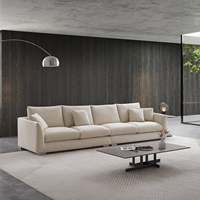 Modernes minimalistisches Reis-Weißwolken-Sofa-Set Möbel Federcouch Wohnzimmer-Sofas