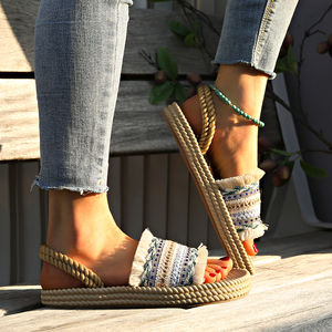 Nouvelle Arrivée 2025 – Chaussons Plats Tissés pour Femme, Idéals pour l'Été et la Maison - Product Image 4