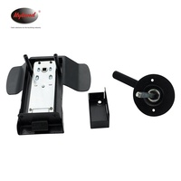 Serrure anti-panique pour porte coupe-feu, en fer, argent/noir, à montage en surface, à clé, accès externe, haute sécurité, installation facile, modèle 024