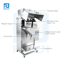 Máquina Llenadora Vibratoria Lineal Semiautomática de Alta Precisión con PLC para Almendras, Pistachos, Frutos Secos, Metal, 20 Bolsas/Min