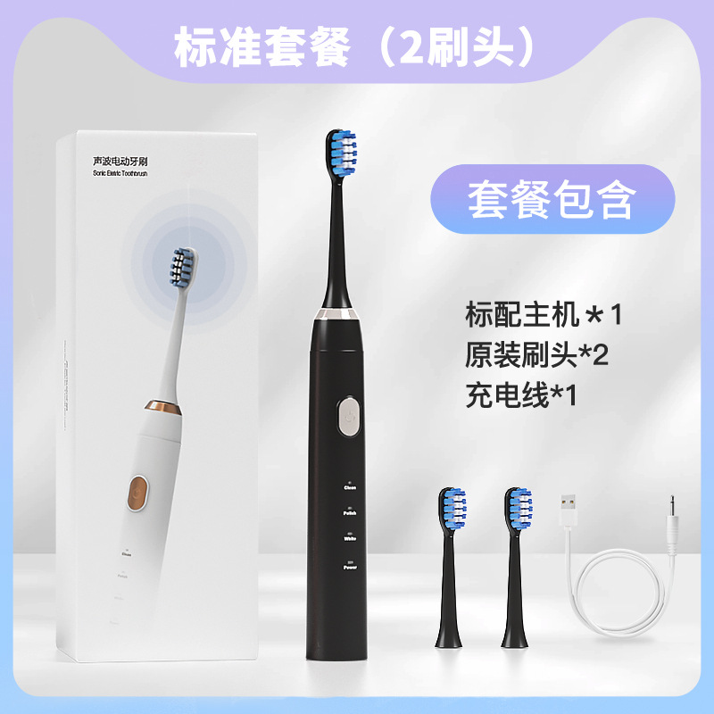 Corps noir avec 2 têtes de brosse