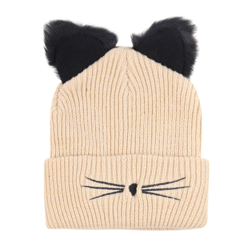Icona Del Cappello a Maglia Invernale Carino Beanie Con Modello Piatta