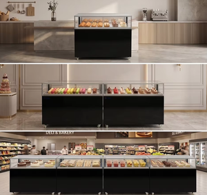 Vitrina Compacta de Vidrio Transparente para Pasteles con Enfriamiento por Aire, Voltaje Personalizable y Control Digital de Temperatura para Panaderías y Pastelerías - Product Image 1