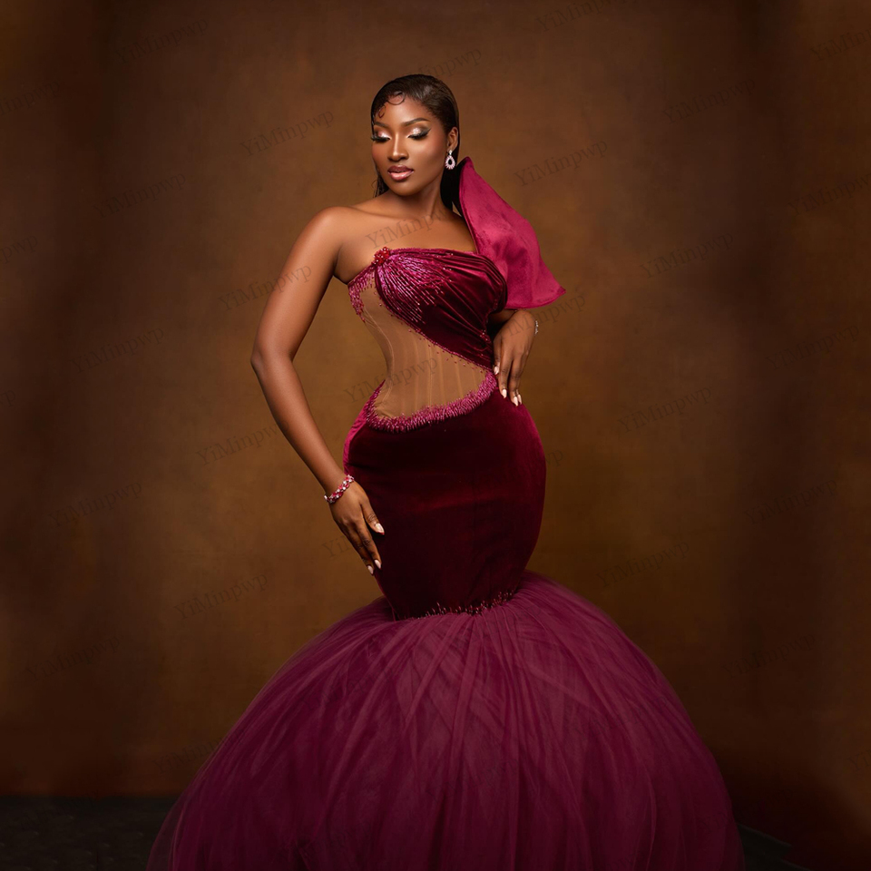 womens burgundy evening dress Burgundy A Line Off The Shoulder Midi Formal Dress main image 1