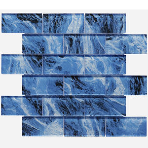 <span class=keywords><strong>Mosaico</strong></span> in Vetro Cristallo <span class=keywords><strong>Digitale</strong></span> a Getto d'Inchiostro Blu e Bianco Misto - Product Image 6