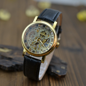 Montre mécanique squelette manuelle Victory Silver pour hommes et femmes, montre tendance, montre d'affaires, montre mécanique - Product Image 3