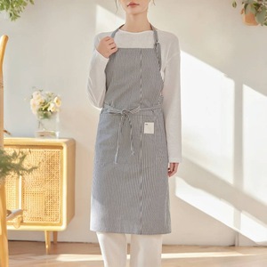 Grembiule in Cotone Resistente Antimacchia, Stile Coreano Retrò, Francese Retrò, Gingham, per Cucina, Arte, Manicure, Latte - Product Image 1