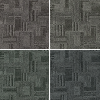 Dalles de moquette en polypropylène 50x50cm à poils bouclés, dalles de moquette modulaires carrées pour projets commerciaux