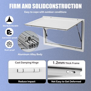 Homful Hợp kim nhôm RV thực phẩm xe tải mái hiên cửa sổ 85 độ mở ra nhượng bộ cửa sổ - Product Image 3