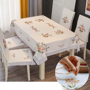 चीनी कढ़ाई टेबलटाट कपड़े कला पेस्टल टेबलटाट सूती लिनन के टेलाट छोटे ताजा और सरल टेबल कपड़े - Product Image 4