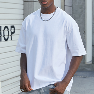 Nave da ue LOGO personalizzato da uomo di base in bianco <span class=keywords><strong>T</strong></span>-<span class=keywords><strong>shirt</strong></span> a manica corta da uomo Casual a collo a vite 100% <span class=keywords><strong>T</strong></span>-<span class=keywords><strong>shirt</strong></span> in cotone tinta unita - Product Image 3