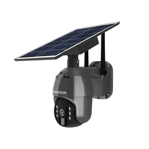 Fosvision беспроводной солнечной камеры наблюдения Открытый Wi-Fi камеры безопасности с солнечной панелью 4G солнечная приведенная в действие на открытом воздухе, камера для безопасности