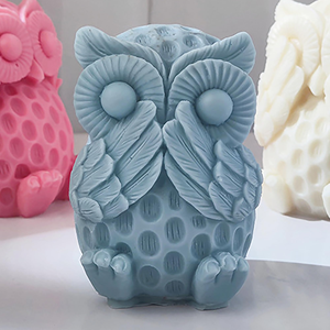 Molde de Silicona para Velas Aromáticas con Forma de Búho, Decoración para el Hogar, Molde de Silicona 3D para Velas de Yeso y Animales - Product Image 4