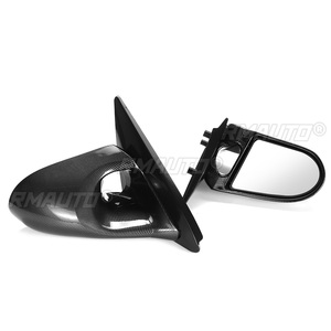 Un Par de Retrovisores Laterales Manuales Ajustables para Automóvil, para Honda Civic EG 2 Puertas 1992-1995, Aspecto de Fibra de Carbono/Negro - Product Image 2