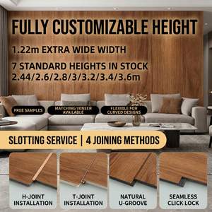 Panel de Pared WPC Ignífugo B1 con Logotipo Personalizado, 1.22m, Chapa de Madera, Material Decorativo Impermeable para Escaleras, Baños y Centros <span class=keywords><strong>Comerciales</strong></span> - Product Image 4