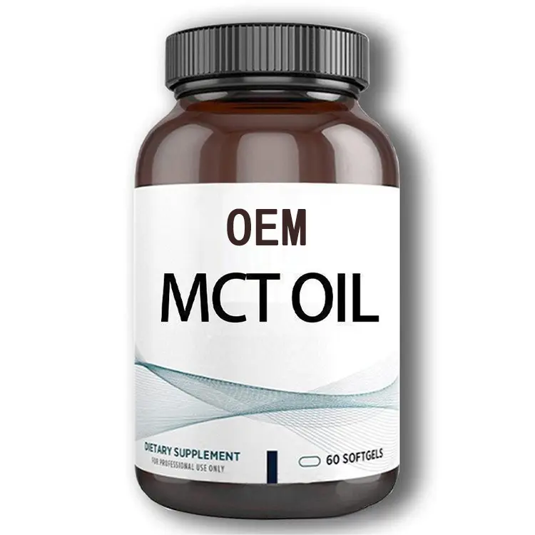 Cápsulas de óleo OEM MCT - Ceto Combustível para o cérebro e corpo derivado de cocos não-OGM Softgels