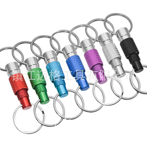 Aluminum Alloy Detachable Key Ring <b>Snap</b> <b>Fastener</b> Round Fashion Carabiner Keychain Lightweight Outdoor Use Oxidation Finish - Product Image 1