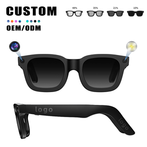 Lunettes Intelligentes Photochromiques IA avec Caméra 8MP, Enregistrement Vidéo et Audio HD 1080P, Double Micro 5.3, Lentille Noire, Lecteur de Musique - Product Image 4