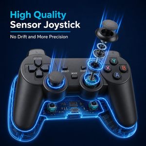 ดองเกิลวิดีโอเกมทีวี 4K HD พร้อมจอยเกมไร้สายคู่ 2.4G คอนโซลเกม 3 มิติ รองรับ US P S1 Emulators เชื่อมต่อแบบมีสาย กล่องเกม - Product Image 2