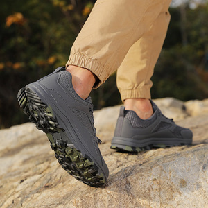 Men's Hiking <b>Shoes</b> Mesh Upper Breathable Rubber Outsole EVA Midsole Round <b>Toe</b> <b>Wide</b> Fit All Seasons Outdoor Walking <b>Shoes</b> - Product Image 4