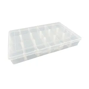 Anggrek Waterproof 10 Grids Tackle Box Organizer, Plastic Tackle Box, For Storing Fishing Tools Assorting Different Baits/Lures