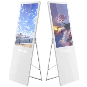 Floor Stand Portable Wireless Full HD Lcd Touch 55 Inch Indoor Digital Signage and Displays