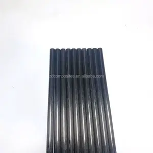 Supply 6mm 8mm 10mm 12mm Diameter Black Matte Round Solid Carbon Fiber Rod Carbon Fibre Solid Bar