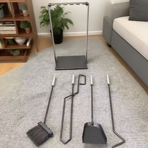 Garden Indoor Outdoor Fireplace Tools <strong>Sets</strong> Handle Large <strong>Fire</strong> Tongs Shovel Brush <strong>Poker</strong> Accessories <strong>Set</strong> Fancy Metal <strong>Fire</strong> <strong>Set</strong> - Product Image 2