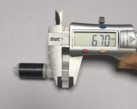 Rotor magnétique en ferrite pour pompe, 2 pôles, 6 pales, aimant L57, Ø ext. 15 mm, L25 mm, axe 3 mm, 40 mm, blanc/noir, vente directe usine chinoise, en gros