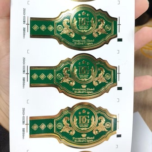 ปรับแต่งฉลากซิการ์ ฉลากไวนิลสีเงิน ฉลากฟอยล์สีทอง สติกเกอร์นูนลาย ฉลากวงแหวนสำหรับซิการ์ - Product Image 3