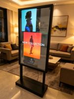 Écran publicitaire extérieur OLED étanche et lisible au soleil de 55 pouces, totem Android IP65 3000 Nits pour magasin de détail