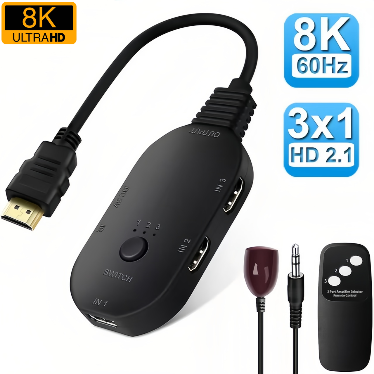 สวิตช์ 8K HD2.1 3x1--8Q3A