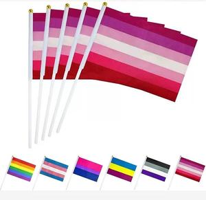 Banderas Personalizadas al por Mayor Hechas <span class=keywords><strong>de</strong></span> 100% Poliéster 14*21cm, Arcoíris LGBT Orgullo Homosexual Varios Tamaños - Product Image 4