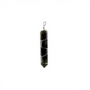 Colgantes de Piedra de Cristal de Jaspe Rojo Hexagonal con Punta de Lápiz, Hechos a Mano, Ecológicos, con Envoltura de Alambre, Recuerdo para el Día de Acción de Gracias - Product Image 6
