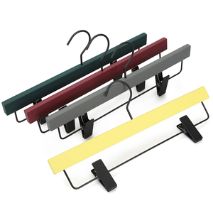 Smooth Rubber Coated Wooden Pants <strong>Hangers</strong> for Luxury Store Jeans Trouser Skirt - Product Image 2