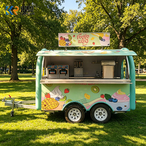 Gerobak Jualan Es Krim Beku Mobile, Trailer Penjual Makanan Beku Custom, Truk Jajanan Jalanan untuk Dijual - Product Image 2